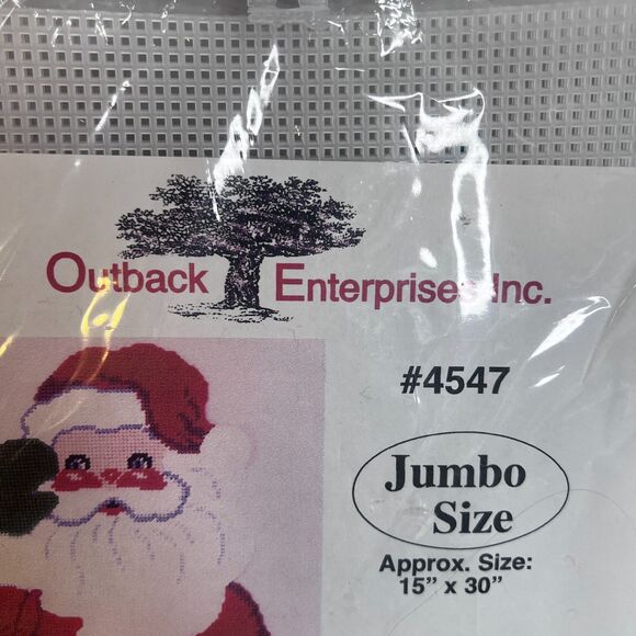Cross Stitch Kit Plastic Canvas Jumbo Size Santa Clause Outback Enterprises XMAS - Picture 4 of 7